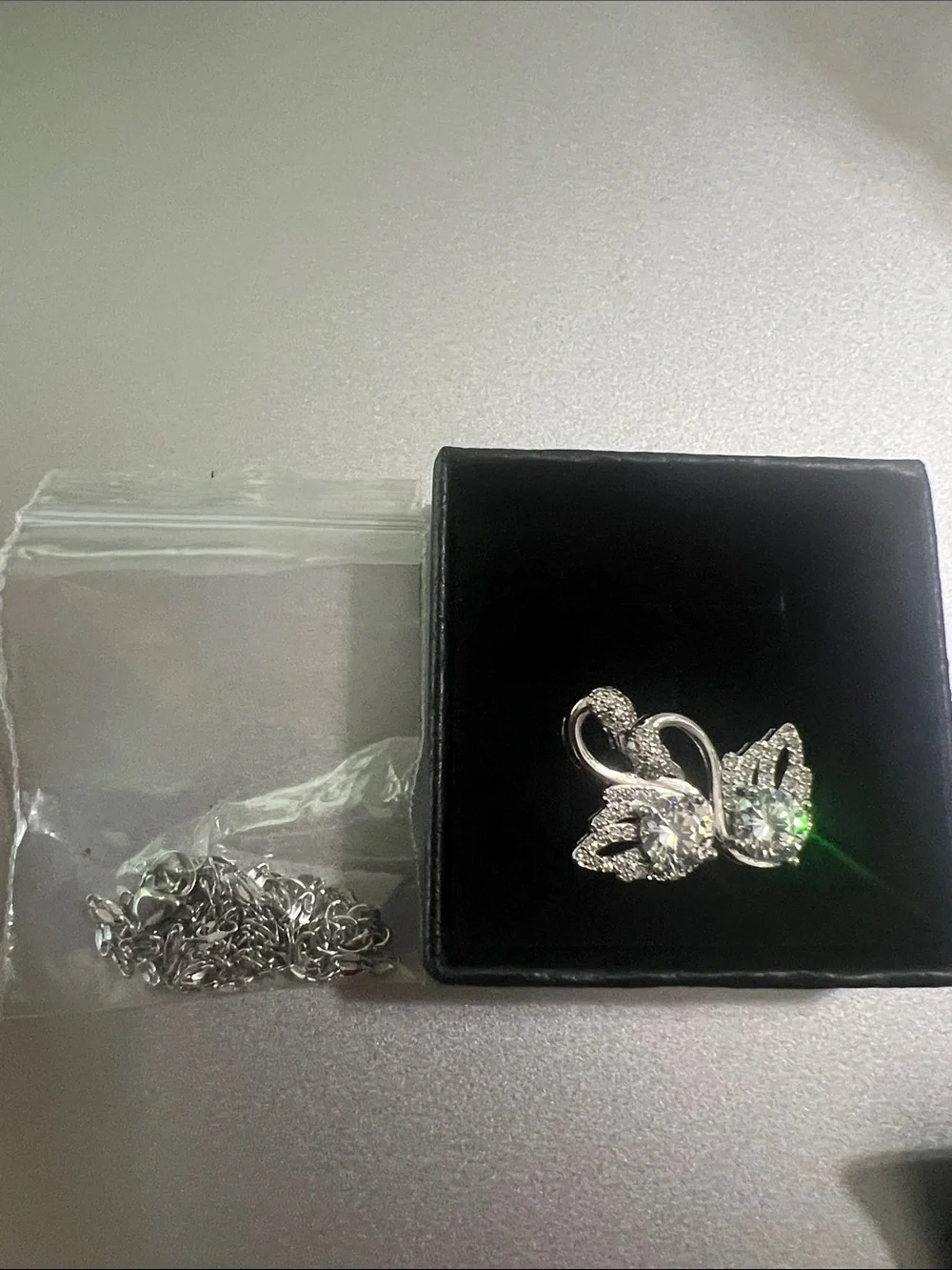 Silver-Tone Crystal Floral Statement Brooch - Clear